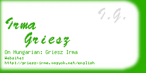 irma griesz business card